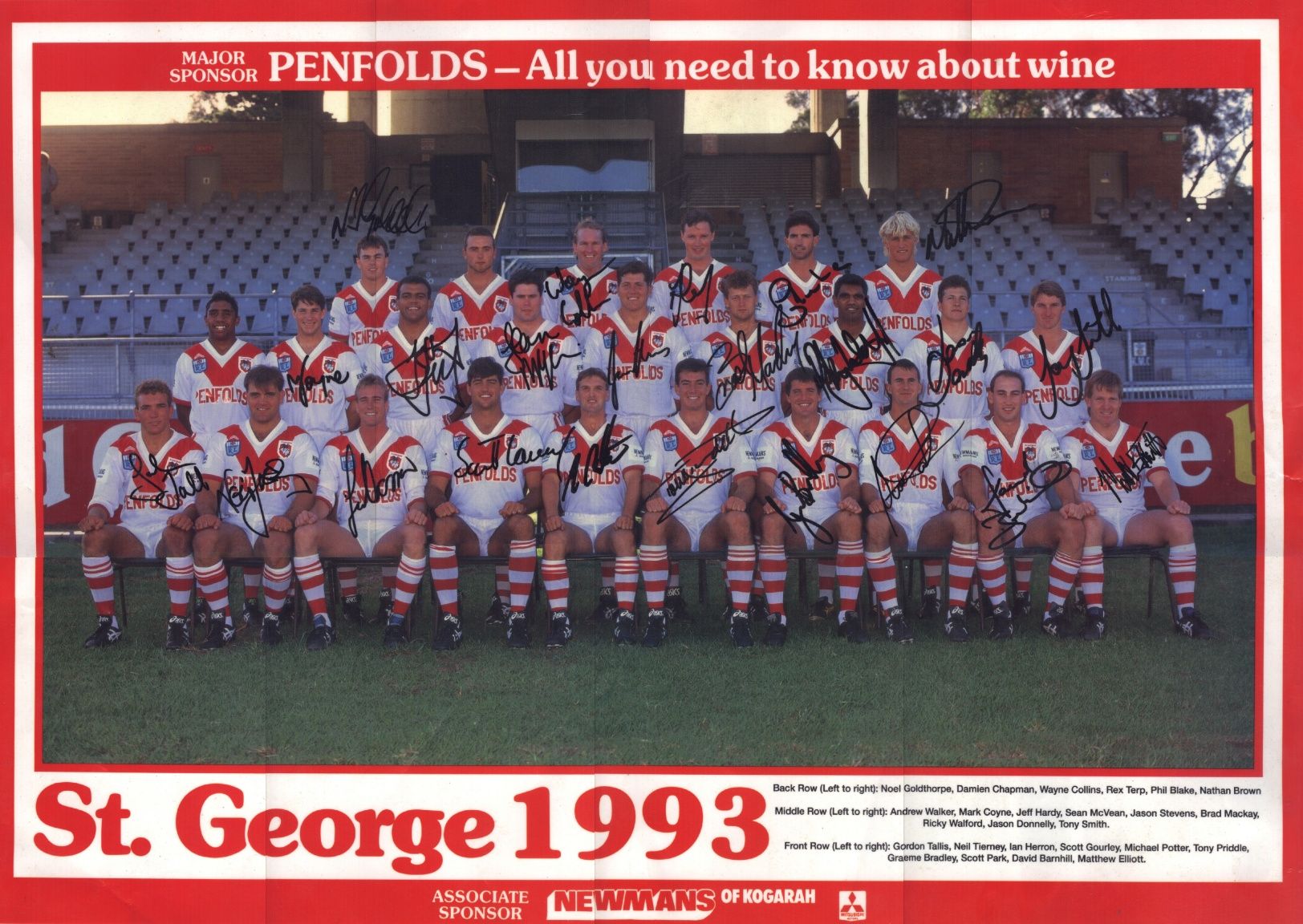 St George Dragons, Grand Finalists 1993 - St George rugby league history